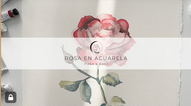 Clase de acuarela pintar rosas